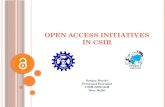 Open access initiative at CSIR