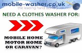 The washing machine for motor homes and mobile homes