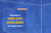 Quality Management System ISO 9001 Interpretation and Internal Audit