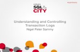 Understanding and controlling transaction logs