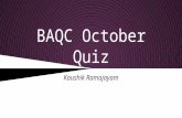 BAQC October Quiz - 2014