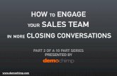 How to Engage Your Sales Team in More Closing Conversations