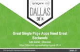 Great Single Page Apps Need Great Backends