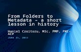 From Folders to Metadata - a short lesson in history