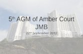 5th Amber Court JMB AGM meeting Sept 22 2012