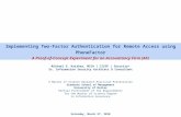 Implementing Two Factor Authentication For Remote Access Using Phone Factor
