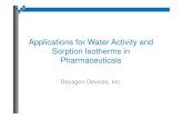 Applications for Water Activity and Sorption Isotherms in Pharmaceuticals