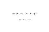 Effective API Design