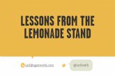 Lessons from the Lemonade Stand