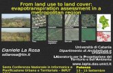 From land use to land cover: evapotraspiration assessment in a metropolitan region, di Paolo La Greca, Daniele La Rosa, Francesco Martinico, Riccardo Privitera