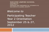 Participating Teacher Year Two Orientation