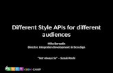 SVCC 2013 -  Different Styles of API's