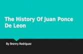 The History of Juan Ponce De Leon