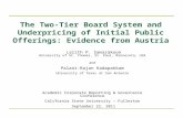 The Two-Tier Board System and Underpricing of Initial Public Offerings:  Evidence from Austria