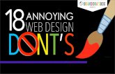 18 ANNOYING WEB DESIGN DONT'S!