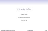 модульное тестирование для Perl. алексей шруб. зал 4