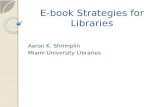 E-book Strategies for Libraries