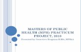 Masters of public health practicum project