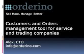 Orderino.com - online sales and orders management tool