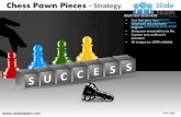Chess pawn pieces strategy powerpoint ppt templates.