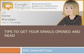 betterACTnow email tips for marketing messages and business mail messages