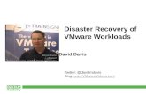 Disaster recovery of VMware workloads by David Davis, Backup Academy