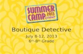 Girlstart Boutique Detective 6th-8th grade Wk 1