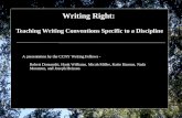 Writing Right: Teaching Writing Conventions Specific to a Discipline
