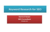 Keyword research for SEO