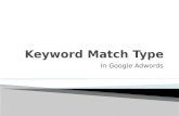 Google Adwords Keyword Match Type