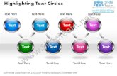 Business power point templates highlighting text circles presentation sales ppt slides