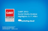 CeBIT 2013 Social Media Analyse - Highlights der ersten drei Messetage
