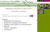 Digestates utlilization in agriculture - a holistic analysis - Prof. Eberhard Hartung