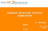 Keyword Selection process