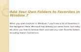 Add Your Own Folders to Favorites in Window 7