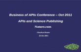 Apis and scientific publishing
