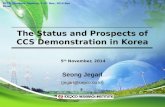 Dr Seong Jegarl - The status and prospects of CCS demonstration in Korea