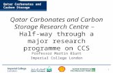 Professor Martin Blunt - Qatar Carbonates and Carbon Storage Research Centre – Half-way through a major research programme on CCS