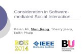 Consideration in software mediated social interaction