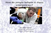 John drury - psychology in mass emergencies