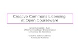 Workshop: Using Creative Commons License for Open Educational Contents