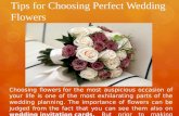 Tips for choosing perfect wedding flowers