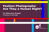 Are fashion photographs a human right (E Rosati)