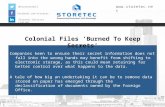 Colonial files ‘burned to keep secrets’