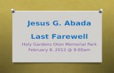 Jesus abada's last farewell at holy gardens oton memorial park
