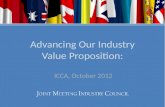 Advancing Our Industry Value Proposition #ICCA12 WEDNESDAY 23/10/2012
