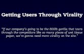 Getting Users Through Virality