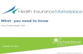 Explaining the Health Insurance Marketplace October 2013