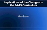 Implications of the changes to the 14-19 curriculum