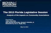 Webinar: The 2013 Florida Legislative Session: Analysis of the Impacts on Community Associations